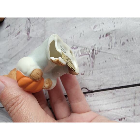 Homco Figurines Autumn Harvest Thanksgiving Bears Set #5312 READ - Picture 9 of 11